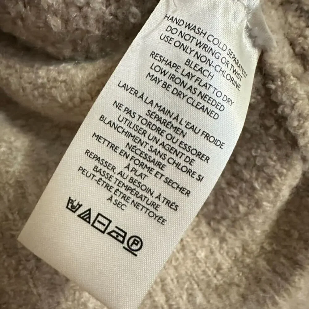 Anthropologie Maeve Merino Wool‎ Blend V Neck Sweater Women's XS Beige